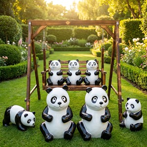 Figura de Panda Grande de Resina de Grado Comercial para Exteriores, Decoración para Exhibición en Parques Temáticos - Product Image 4