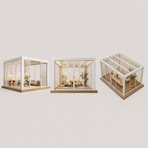 Système de pergola moderne en aluminium thermolaqué pour terrasse extérieure avec toit rétractable à lames orientables pour jardin et terrasse - Product Image 4