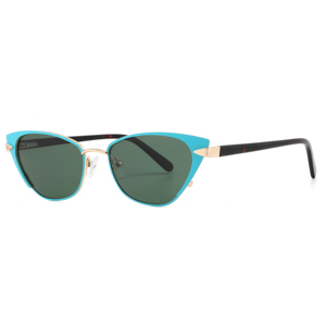 Gafas de sol tipo ojo de gato para mujer, montura roja, lentes degradadas, 100% protección UV, protección solar para adultos - Product Image 6