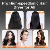 Sèche-cheveux professionnel 3 en 1 sans pales Revair à air inversé ionique négatif à haute vitesse, ensemble de sèche-cheveux Secador De Cabello