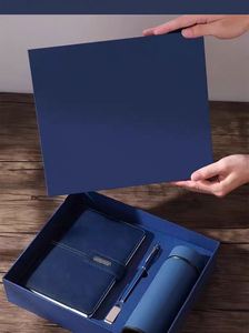 Set Corporativo Premium, Libreta de Papel con Logotipo Personalizado en Relieve y Vaso de Acero Inoxidable con USB, Idea de Regalo Empresarial de Lujo - Product Image 6