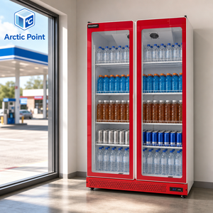 Refrigerador Comercial para Bebidas de Gasolinera con Puerta de Vidrio de Doble Capa, Luz LED y Capacidad de 442L <span class=keywords><strong>a</strong></span> 1790L - Product Image 1