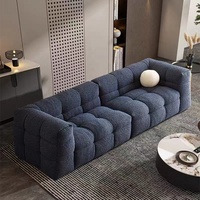 Canapé-lit modulaire convertible carré moderne à trois places pour salons, villas, écoles et parcs