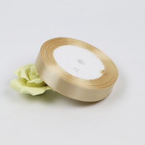 热销环保型编织100%涤纶单面纯色缎带5/8英寸25码，适合DIY花卉制作 - Product Image 2