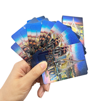 Cartes à jouer en plastique PVC, finition brillante, lavables, imperméables, avec boîte de rangement personnalisée, vente directe d'usine, publicité
