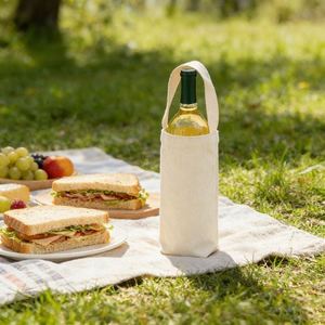 Canvas Portable Handheld <b>Beer</b> Tote Wine Bottle Bag Gift Packaging for Party Events - Product Image 4
