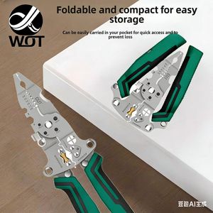 <span class=keywords><strong>Pince</strong></span> à dénuder multifonctionnelle pour électricien, testeur de tension à bec effilé, tire-fil et <span class=keywords><strong>coupe</strong></span>-fil pour usage domestique - Product Image 2