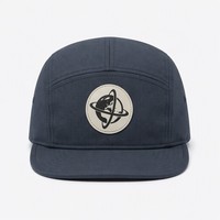 Casquette 5 panneaux unisexe en toile, personnalisable avec logo imprimé par transfert thermique, réglable, imperméable et respirante, pour l'extérieur, toutes saisons - Vente en gros