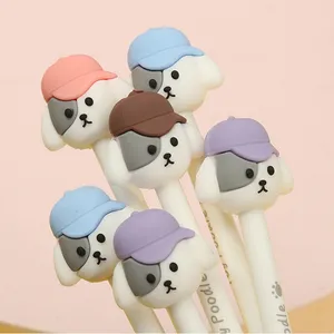 2024 Hot Sale latest 0.5mm Retractable Anime Character Cartoon Baby Poodle Gel Pen for Students School Supplies Stationery