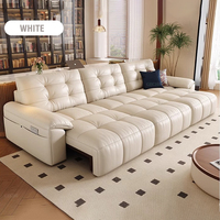 Wohnzimmer Echtleder Elektrisches Relaxsofa Modernes Einfaches Multifunktionales Smart-Kombinationssofa
