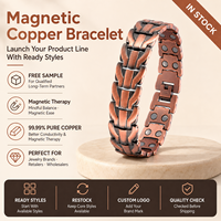 Joyería Magnética de Cobre Puro, Joyería de Terapia Magnética, Brazalete de Cadena con Patrón de Dragón Vintage, Venta al por Mayor, Regalo Personalizado para Marcas