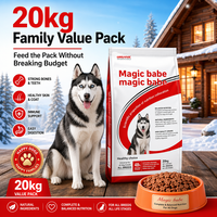 Nourriture pour chiens Magic Babe 48% viande fraîche, riche en protéines, pour la croissance musculaire, sac de 20 kg pour toutes les races