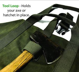 Free Sample Waxed Nylon <b>Log</b> Carrier Tote Bag,39"X18" Firewood <b>Holder</b>,<b>Fireplace</b> Wood Stove Accessories - Product Image 3