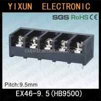 Bornier de barrière de pas de 9.5mm 20A connecteur de borne de prise de câble de broche latérale connecteur électrique HB9500