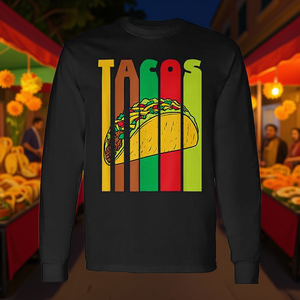 Camiseta de manga larga para amantes de las enchiladas y la comida mexicana Taco Shell - Product Image 3