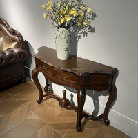 Console d'entrée MEDICI en bois massif durable, mobilier de salon, utilisation hôtel/villa, facile à nettoyer, design antique mi-siècle