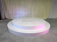Fournitures pour événements Décoration de fête Scène de mariage blanche brillante Plate-forme ronde en acrylique