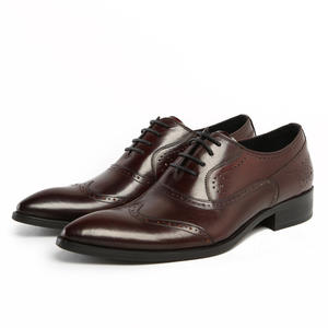 Zapatos Formales de Cuero para Hombre, Impermeables, con Punta en Pico, Transpirables, con Forro Antiolor, Refuerzo en la Puntera y Soporte para el Arco del Pie, para Oficina - Product Image 1