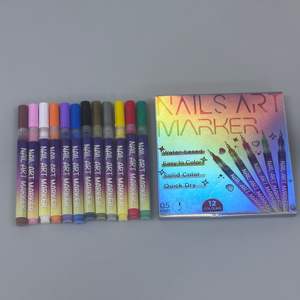 สีอะคริลิคสำหรับเพ้นท์เล็บแบบสีทึบ 12 สี แห้งเร็ว อุปกรณ์ทำเล็บ DIY ขนาด 0.5 มม. ปากกาเจลเพ้นท์เล็บ 3 มิติ สำหรับเป็นของขวัญ (สั่งซื้อจำนวนมาก) - Product Image 6