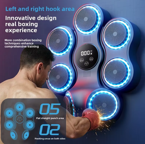 Tapis de rythme interactif intelligent pour entraînement à domicile, avec éclairage, pour exercices de frappe, en mousse ABS durable et respirante, noir, pour la <span class=keywords><strong>boxe</strong></span> - Product Image 5