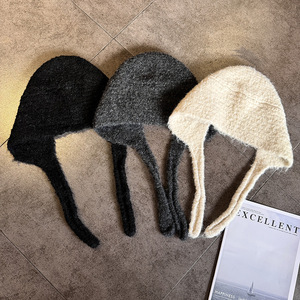 Bestella hiver chaud oreille protecteur automne et hiver mode <span class=keywords><strong>fille</strong></span> couleur unie bonnet chapeau <span class=keywords><strong>cagoule</strong></span> Style - Product Image 6