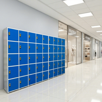JMDS-105 Casier en PVC et ABS à 5 portes/colonnes, étanche, longue durée de vie, pour centres commerciaux, centres de vente au détail, fourniture d'usine, vente en gros