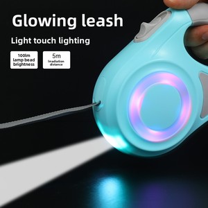 Cuerda para mascotas acolchada con luz LED, correa retráctil automática para perro, estampado sin esfuerzo manual, stock al por mayor para perro - Product Image 4