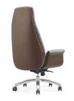Fauteuil pivotant inclinable en cuir PU chromé moderne en gros, accoudoirs réglables, dossier haut confortable pour la maison, le bureau, l'hôpital