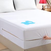 Protecteur de matelas imperméable à fermeture éclair silencieuse personnalisé, enveloppe de matelas