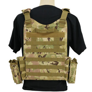 Gilet tactique porte-plaque gilet en nylon léger à dégagement rapide pour hommes armure réglable avec système MOLLE - Product Image 4