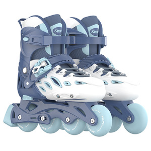 Patines en línea Sway para niños, ajustables, con ruedas luminosas, marco de plástico y acero, para niños - Product Image 1