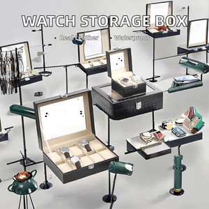 Organizador de Relojes de Pulsera para Hombre con Exhibidor de Vidrio Multicompartimento, Caja de Almacenamiento de Cuero de Lujo para Colección de Relojes - Product Image 3