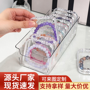 Clear <b>Stackable</b> Jewelry <b>Box</b> With Lid For Bracelets Earrings Necklace Desktop Organizer Portable Transparent <b>Storage</b> Case - Product Image 2