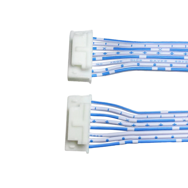 OEM UL2468 22awg Pure Copper Flat Ribbon Cable with PVC Insulation and JST PH 1.27mm 2.0mm 2.54mm Connectors 8Pin/10Pin/12Pin