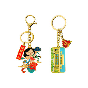 Porte-clés en métal personnalisés, alliage de zinc, impression numérique, cadeaux promotionnels portables, porte-clés créatifs culturels, taille personnalisée - Product Image 1