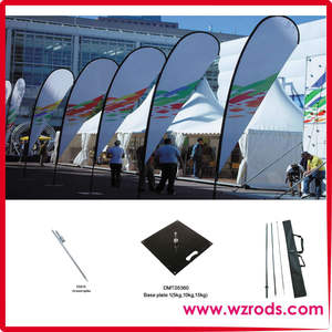 Weihai WZRODS Base carrée en acier avec adaptateur de broche pour l'affichage du drapeau intérieur et le support publicitaire - Product Image 5