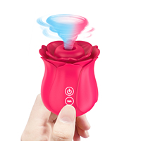 Jouet sexuel en forme de Rose pour femmes, vibrateur rouge en silicone, vibromasseur pour clitoris, vibromasseur magique pour mamelon, de couleur rose, offre spéciale