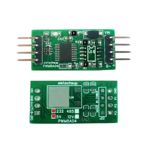 PWM8A04 DC 12V RS485 Ajustable PWM Generador de pulsos de onda cuadrada Modbus RTU 3Ch RS485 1Hz-20kHz Frecuencia de ciclo de trabajo