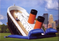 Nouveau design PVC utilisation commerciale pas cher type château gonflable géant glissière titanic à vendre
