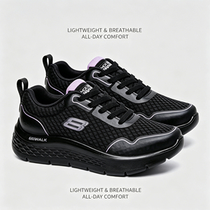 2026 Baskets de course décontractées économiques pour <span class=keywords><strong>femme</strong></span>, toutes saisons, avec semelle compensée rebondissante, empeigne en maille respirante et antidérapante - Product Image 3