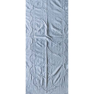 Mantel de Lino Blanco para Bodas, con Bordado a Cuadros, Inserciones de Crochet, Patrón Rectangular Cuadrado, para Hoteles y Fiestas de Boda de Marca - Product Image 5