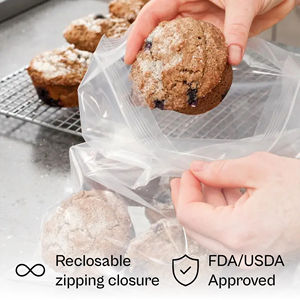 Bolsas con Cierre Hermético y Deslizante, Resistentes a la Humedad, de Material PE de Grado Alimenticio, para Almacenamiento de Alimentos en Tamaños Personalizados - Product Image 6