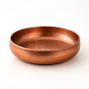 Moderno Tazón Redondo de Cobre para Pedicura, Bañera para Spa de Pies Hecha a Mano con Drenaje sin Tuberías, Logotipo Personalizado para Salones de Uñas y Centros de Bienestar - Product Image 1