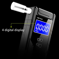 Testeur d'alcool à pile à combustible, éthylotest électrochimique portable, test d'alcoolémie numérique, Alcotest avec écran LCD 2,0 pouces, 50