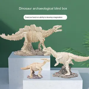 Pequeños materiales experimentales arqueológicos DIY para estudiantes de escuela <span class=keywords><strong>primaria</strong></span>, caja ciega para niños, material didáctico de excavación, dinosaurio - Product Image 2