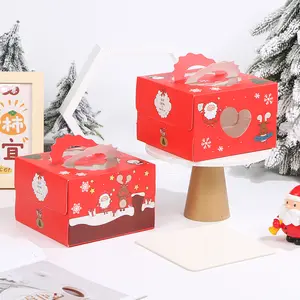 Thickened Christmas Portable Window Cartoon Children's Gift Cake Box