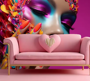 Güzel kadın eller ile zarif oje manikür büyük duvar resmi duvar kağıdı yatak odası tırnak salonu duvar dekorasyon için - Product Image 4