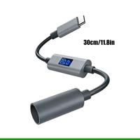 Câble de charge extérieur DC5521 vers Type C avec affichage numérique de la puissance pour mini-antenne satellite, charge rapide 100W