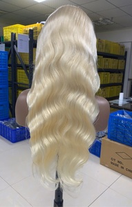 Parrucche Brasiliane 613 HD Full Lace Front con Capelli Vergini Remy, Lunghe, Biondo Platino Trasparente, Misure 13x4/13x6 - Product Image 4