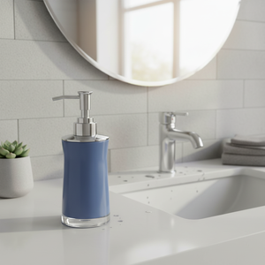 Collezione Spirella Sydney, Dispenser di Sapone Liquido 18,5 x 7,0 x 7,0 cm, Acrilico, Blu - Product Image 3